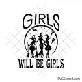 Girls will be girls svg | Halloween witches silhouette cut file