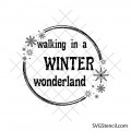 Winter wonderland svg | Christmas quote svg | Snowflake circle svg cut file for cricut and silhouette