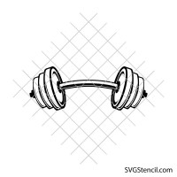Barbell svg | Fitness gym workout cut file | Weightlifting cricut design
