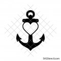 Anchor Heart svg | Nautical love | Beach wedding svg