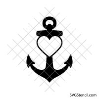 Anchor Heart svg | Nautical love | Beach wedding svg