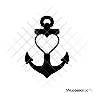 Anchor Heart svg | Nautical love | Beach wedding svg