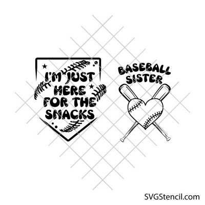 Baseball sister svg bundle | Funny snacks quote game day cut file Baseball sister svg bundle | Funny snacks quote game day cut file