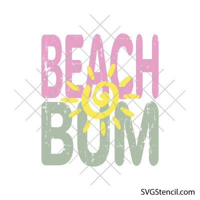 Beach Bum svg | Summer sun quote | Tropical vacation cut file Beach Bum svg | Summer sun quote | Tropical vacation cut file