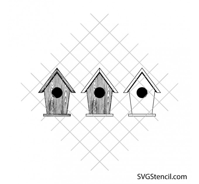 Birdhouse svg bundle | Wooden bird house svg | Garden decor svg