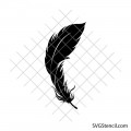 Feather silhouette svg | Boho feather cut file for Cricut & Silhouette