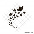 Flying butterflies svg | Butterfly silhouette svg | Minimal butterfly clipart | Nature decor svg | Cricut silhouette cut file