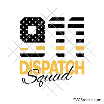 DOT dispatch squad svg | Dispatcher team patriotic text | Work shirt cut file