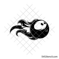 Flaming bowling ball svg | Fire bowling design | Mens bowling apparel svg