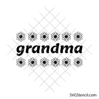 Grandma daisy svg | Floral grandma shirt cut file