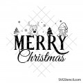 Merry Christmas svg | Cute reindeer and snowman Christmas cut file for cricut and silhouette