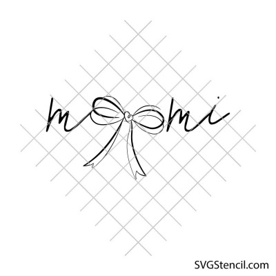 Mimi bow svg | Cute script mimi cut file for shirts Mimi bow svg | Cute script mimi cut file for shirts