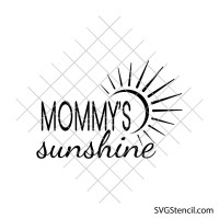 Mommys Sunshine svg | Cute mom quote svg | Motherhood saying cut file | Family quote svg | Cricut silhouette design
