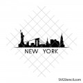 City skyline svg | NYC silhouette cut file for cricut and silhouette