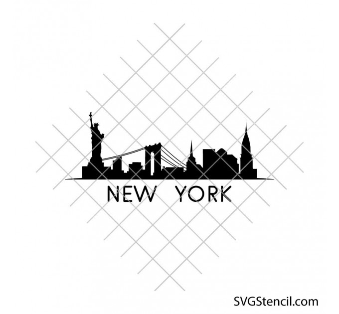 City skyline svg | NYC silhouette cut file for cricut and silhouette