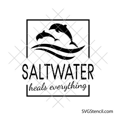 Saltwater Heals Everything svg | Beach quote svg | Ocean lover design Saltwater Heals Everything svg | Beach quote svg | Ocean lover design