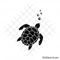 Sea turtle svg | Ocean turtle silhouette | Minimalist marine cut file