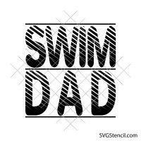 Swim Dad svg | Funny dad quote svg | Distressed dad design