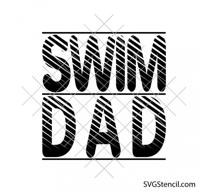 Swim Dad svg | Funny dad quote svg | Distressed dad design