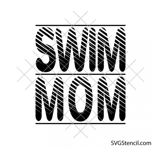 Swimming mom shirt design | Swim team mom cut file | Sport mom svg