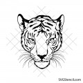 Tiger head svg | Wild tiger face svg | Jungle animal svg