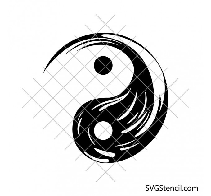 Yin Yang svg | Balance symbol | Minimalist zen cut file