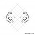 Muscle arms svg | Boxing fists svg | Workout svg