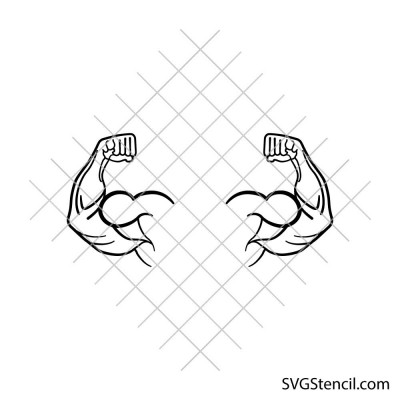 Muscle arms svg | Boxing fists svg | Workout svg
