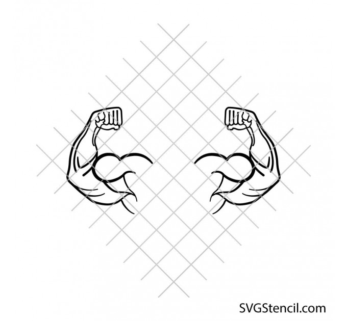 Muscle arms svg | Boxing fists svg | Workout svg