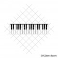 Piano keys svg | Keyboard svg | Music lover svg