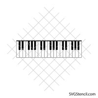 Piano keys svg | Keyboard svg | Music lover svg