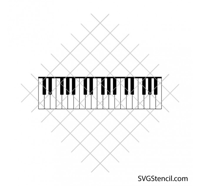 Piano keys svg | Keyboard svg | Music lover svg