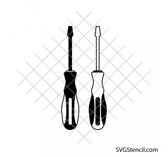 Screwdriver svg | Hand tool silhouette | DIY tool svg