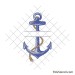 Monogram anchor with rope svg