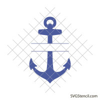 Anchor monogram svg | Boat anchor svg