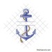 Boat anchor with monogram svg