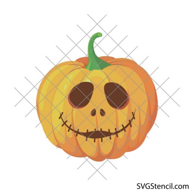Spooky pumpkin face svg | Horror Halloween svg