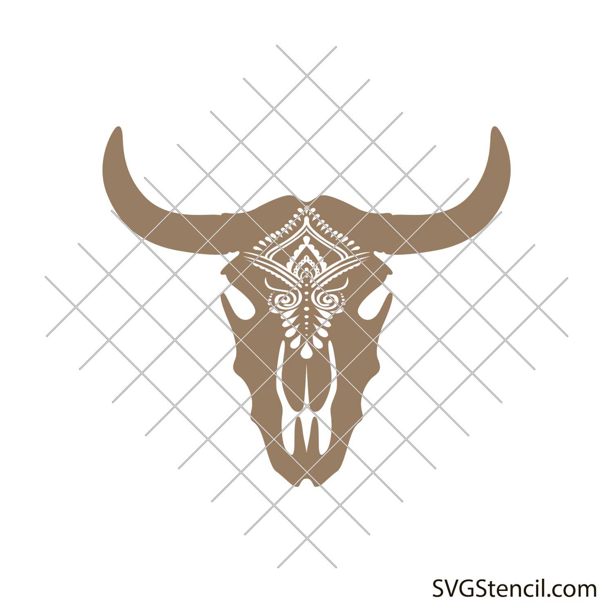 White, blue, and pink floral bull skull, Boho-chic Skull Watercolor  painting graphy, deer, antler, animals png | PNGEgg, image size:2000x2000