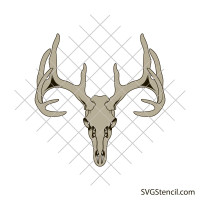 Deer skull svg | Deer antlers svg
