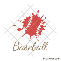 Baseball outline svg | Baseball splatter svg