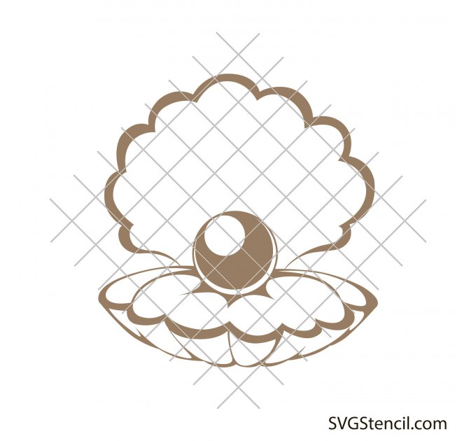 Clam shell svg | Black pearl svg
