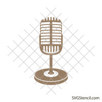 Vintage microphone svg | Radio microphone svg