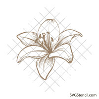 Lily flower svg | Easter lily svg