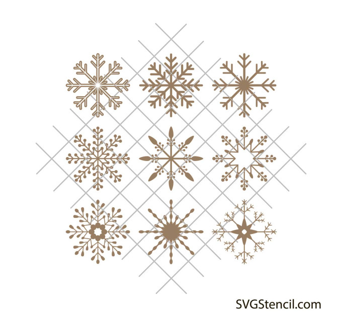 Simple snowflakes svg | Snowflake svg