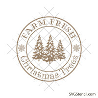 Farm christmas trees svg | Christmas decoration svg