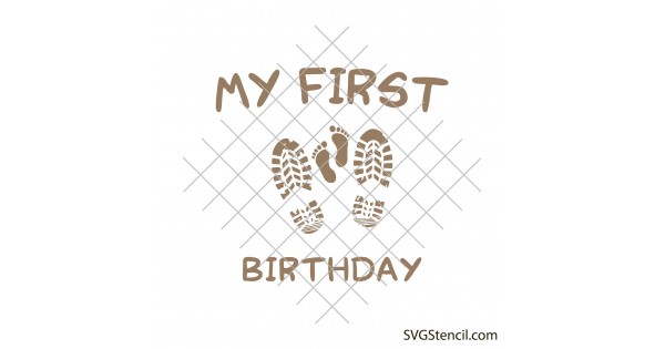 Birthday card svg | 1st birthday svg | Uno birthday svg - SVGStencil