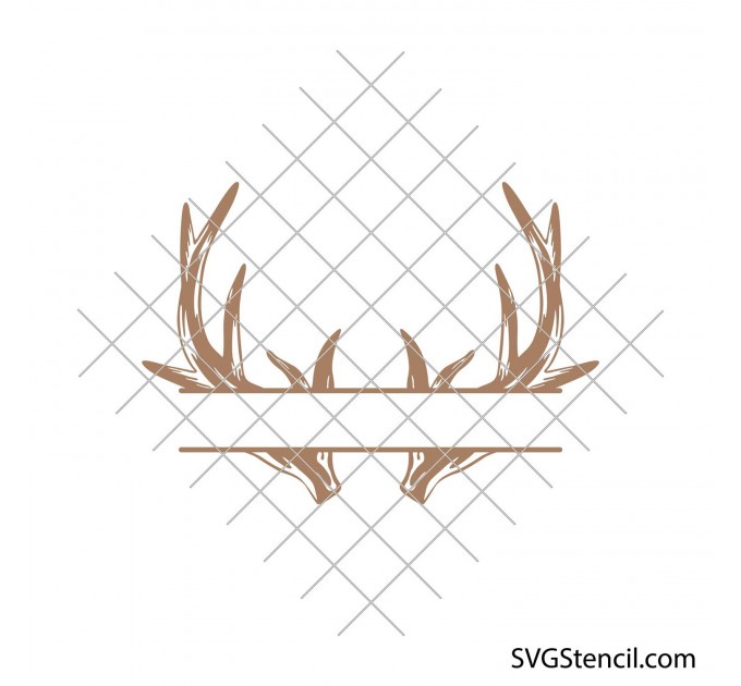 Reindeer antlers svg | Antler monogram svg