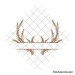 Deer antlers monogram svg