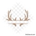 Reindeer antlers svg | Antler monogram svg