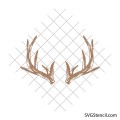 Reindeer antlers svg | Antler monogram svg